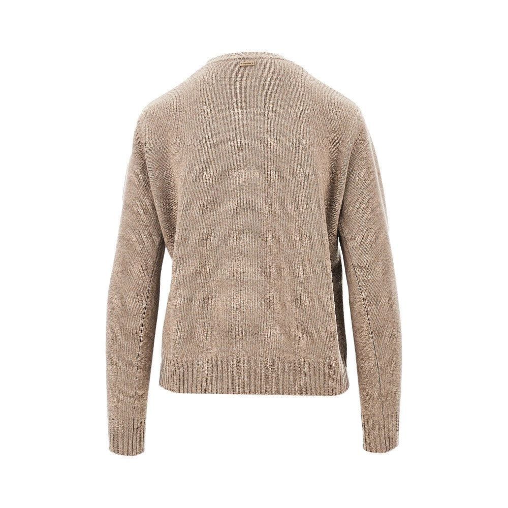 Pullover girocollo in cachemire