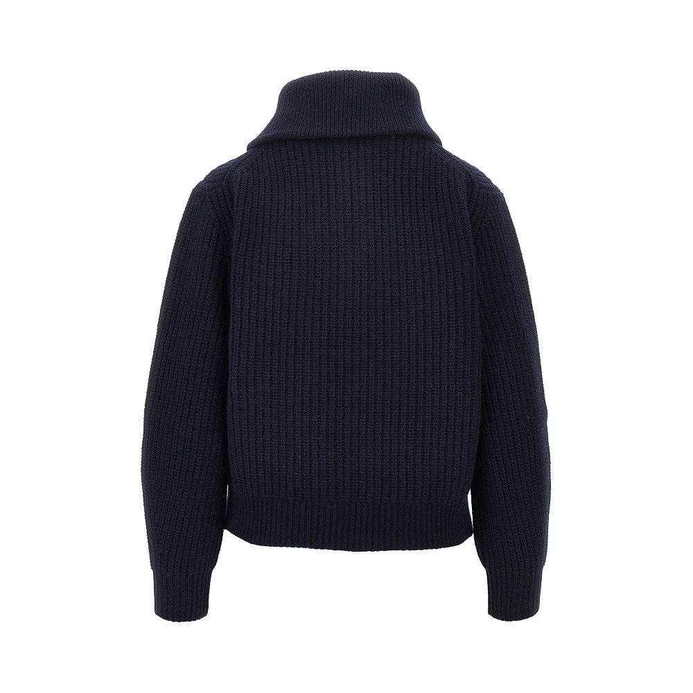 Pullover in lana con zip