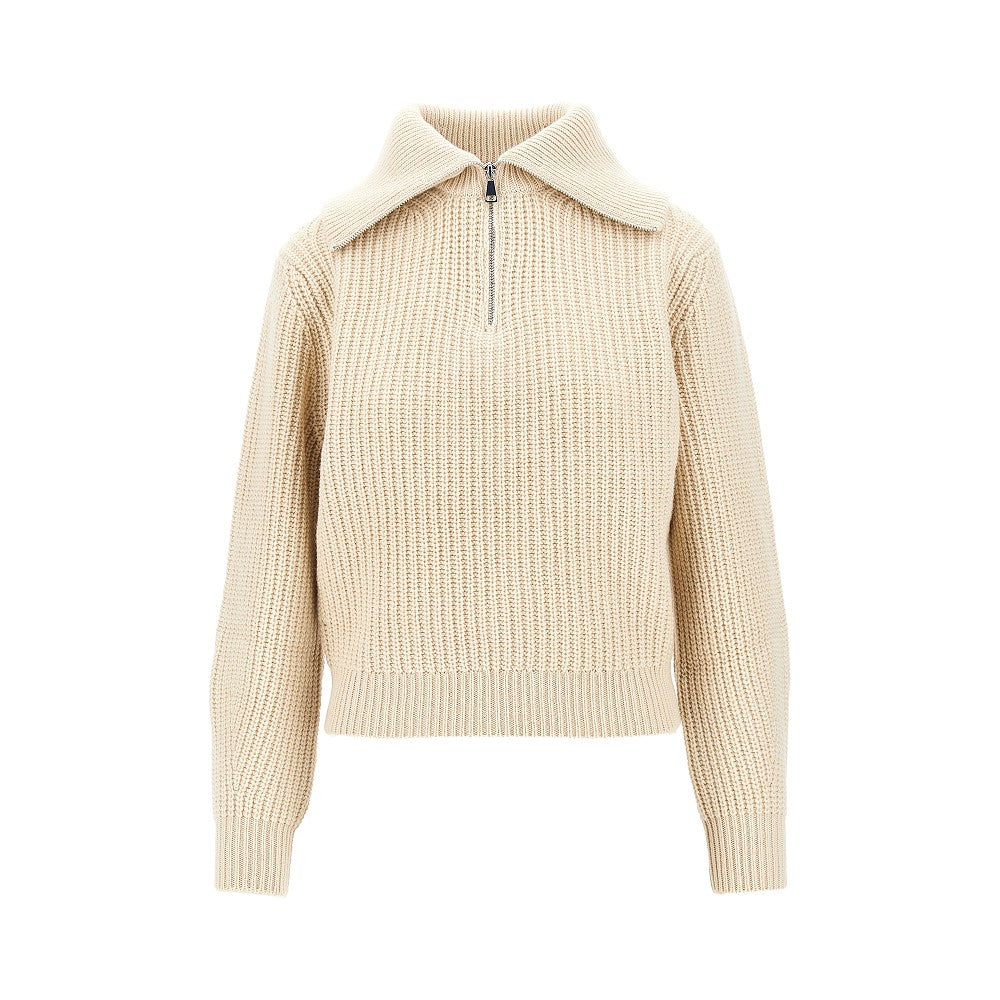 Pullover in lana con zip