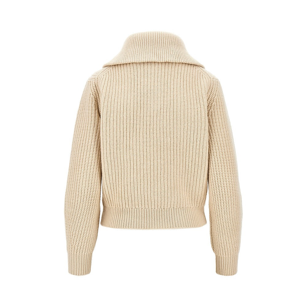 Pullover in lana con zip