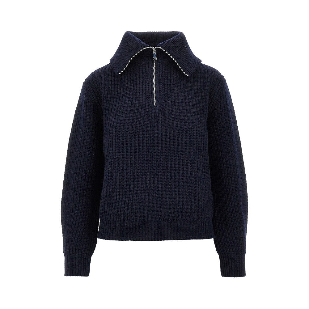 Pullover in lana con zip
