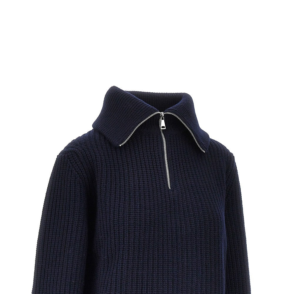 Pullover in lana con zip