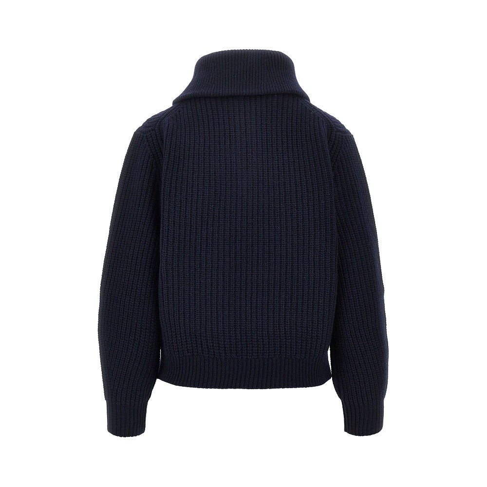 Pullover in lana con zip