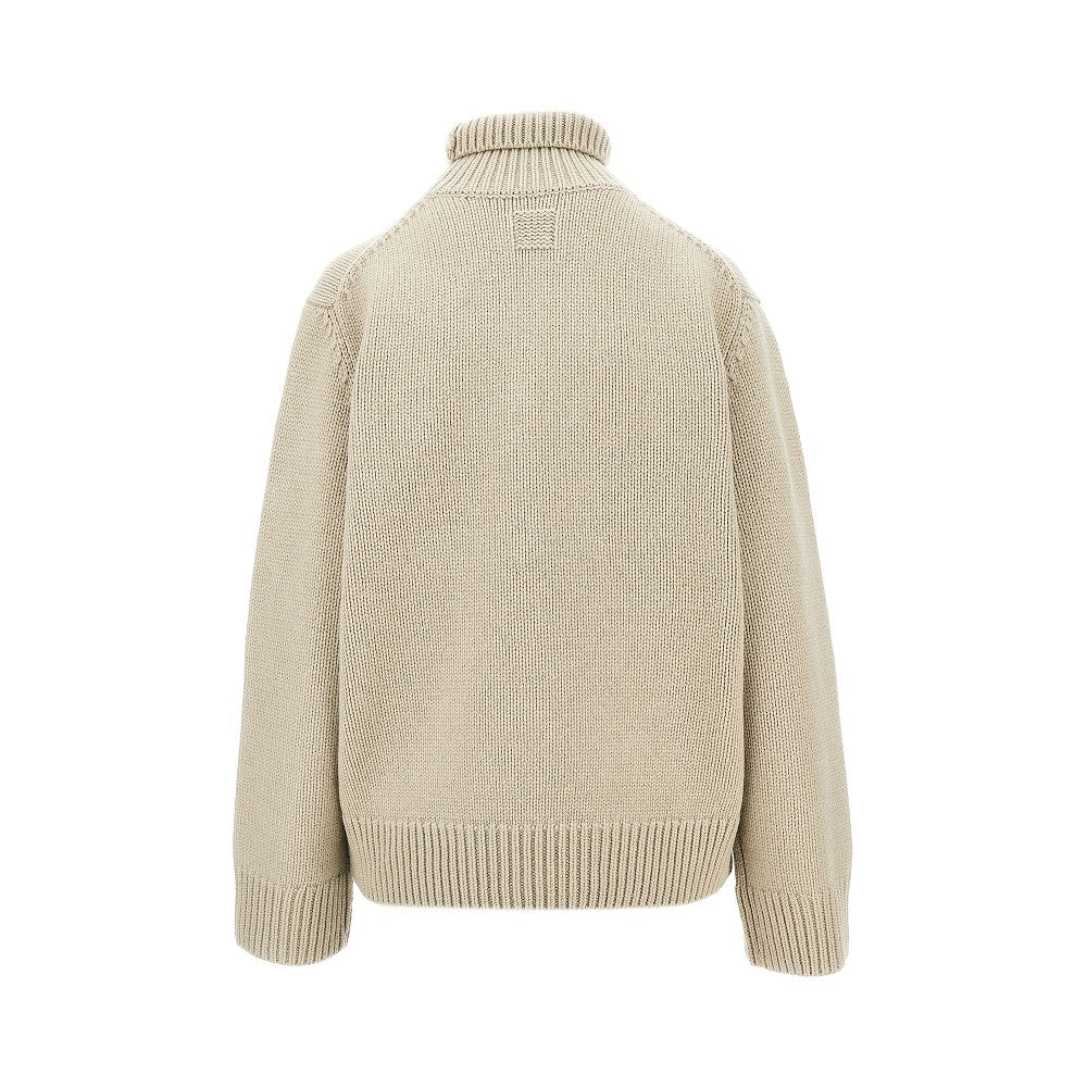 Pullover oversize a collo alto