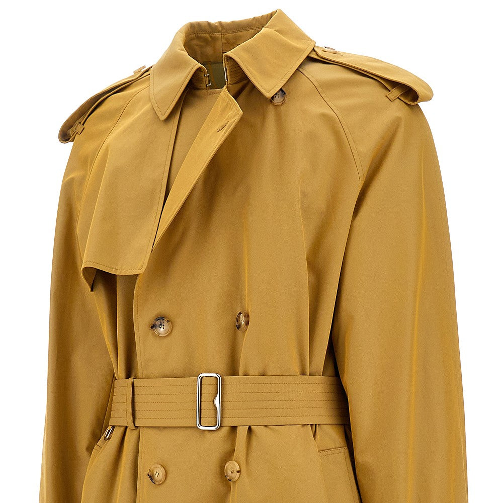 Gabardine long trench coat