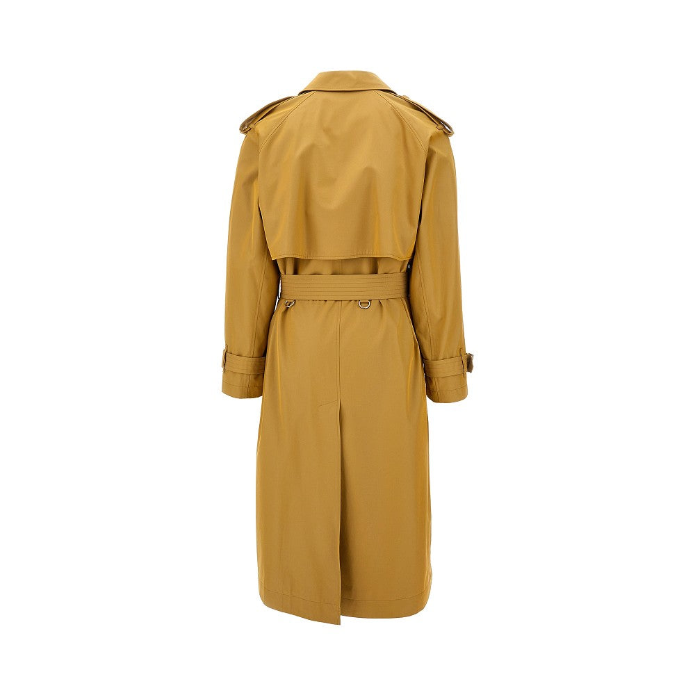 Gabardine long trench coat