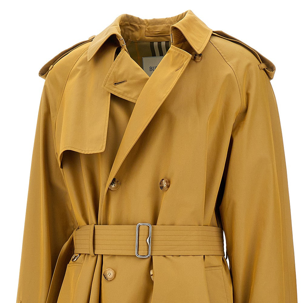 Trench lungo in gabardine