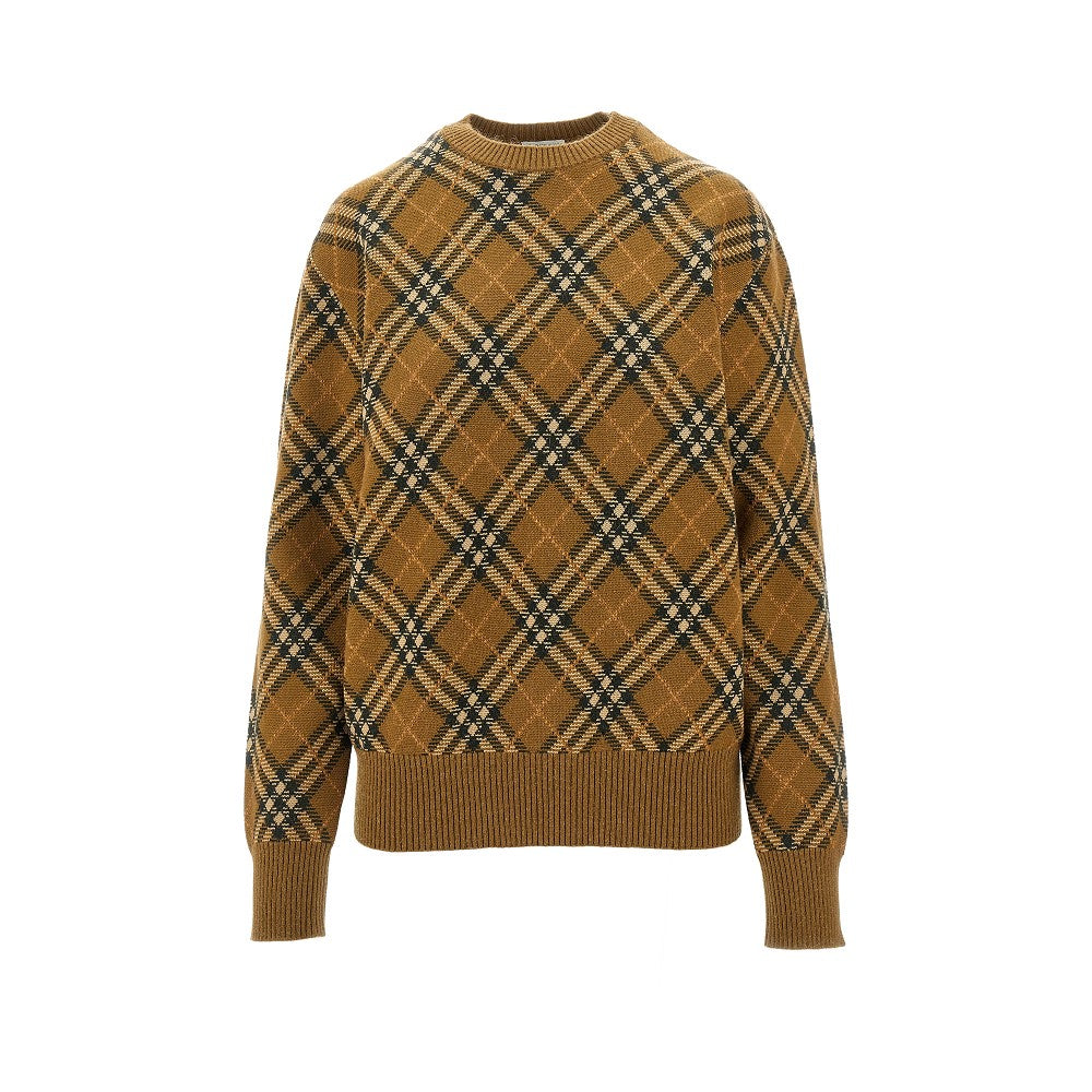 Pullover in lana e mohair Check