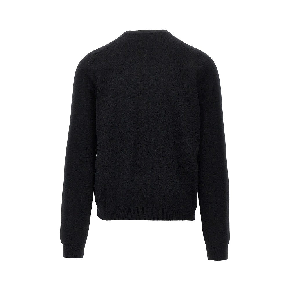 Pullover in cachemire con ricamo logo