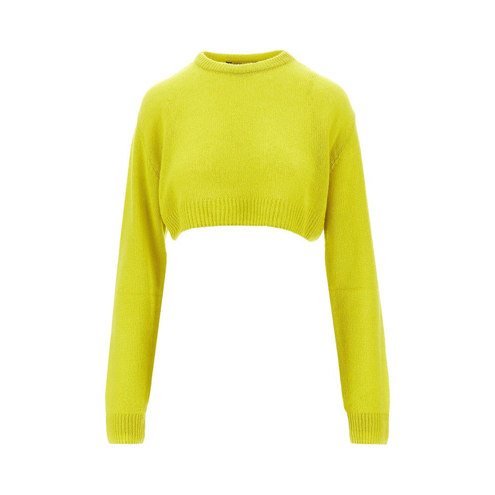 Pullover cropped in cachemire