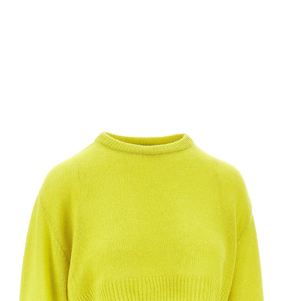 Pullover cropped in cachemire