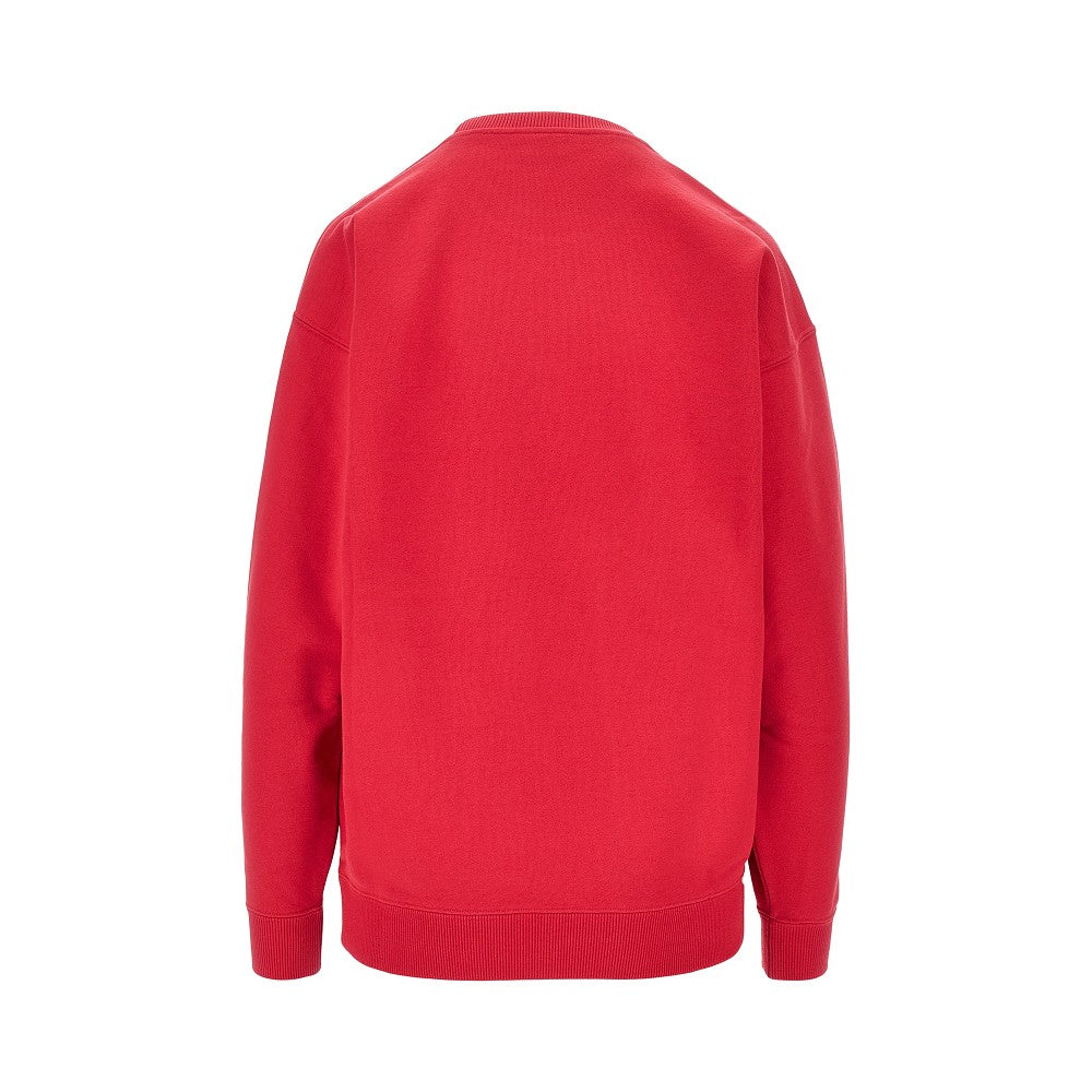 Felpa in cotone con ricamo logo