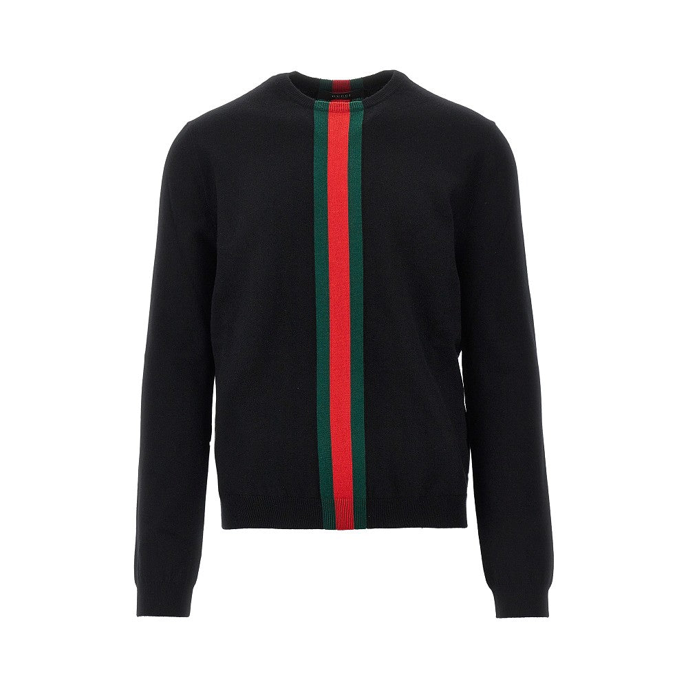 Pullover in cachemire con Nastro Web