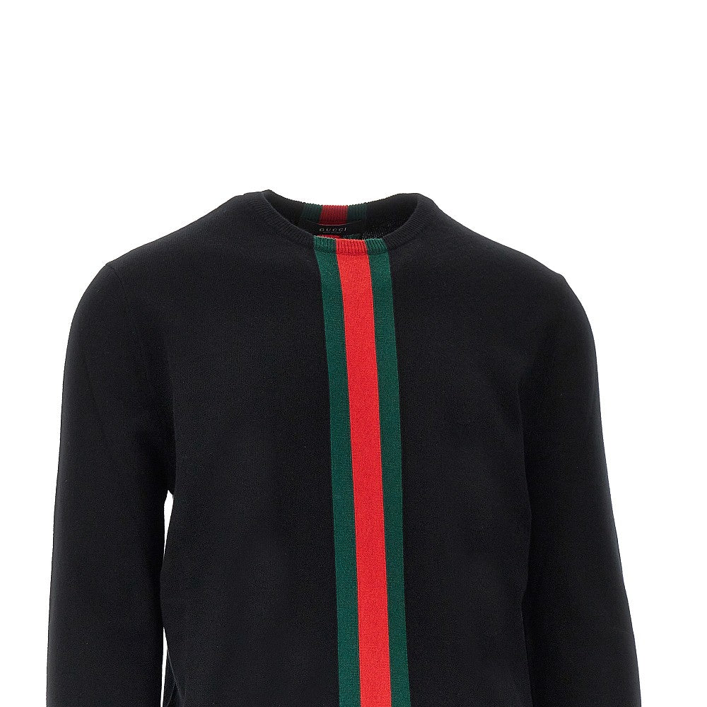 Pullover in cachemire con Nastro Web