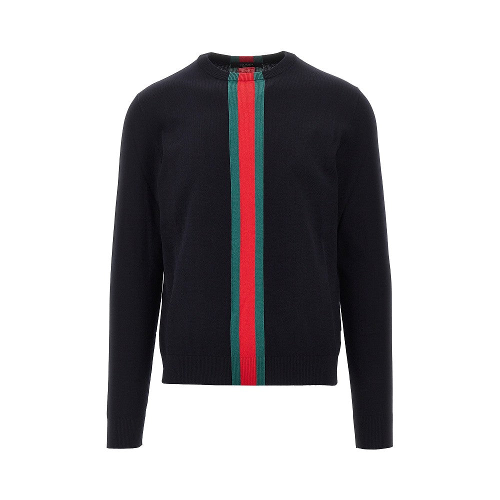 Pullover in maglia con Nastro Web