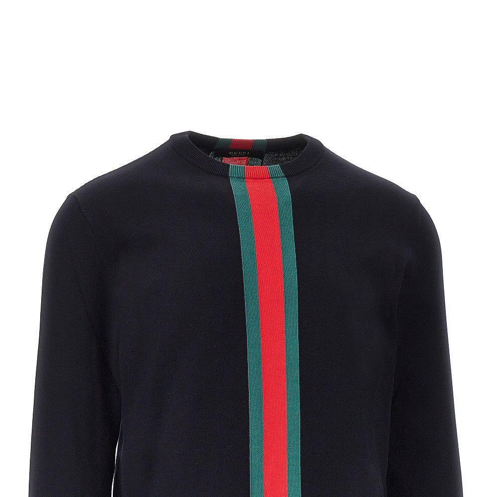 Pullover in maglia con Nastro Web