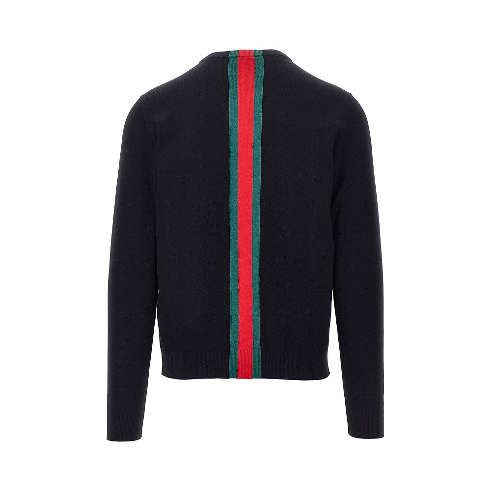 Pullover in maglia con Nastro Web