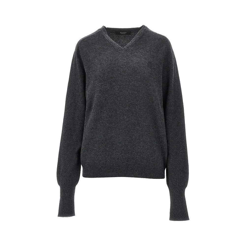 Pullover in cachemire con scollo a V