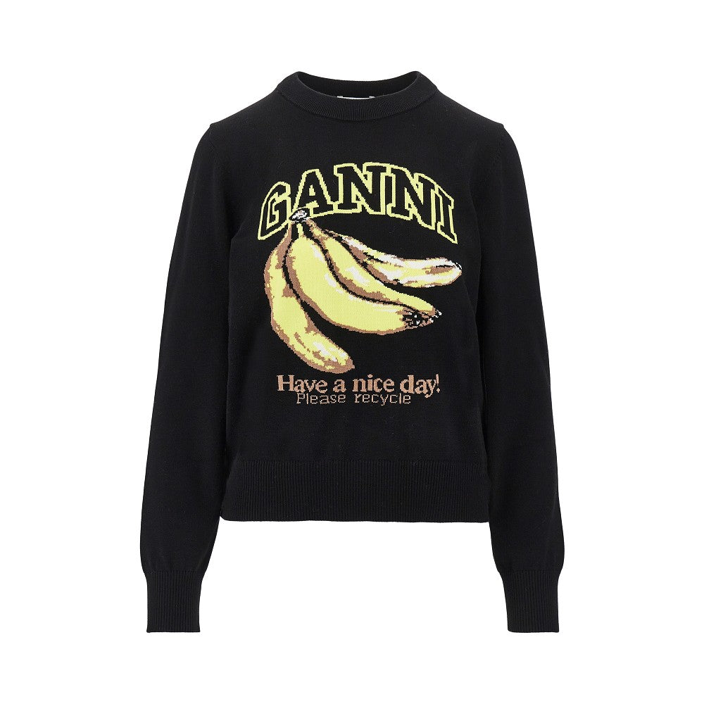 Pullover in maglia di cotone 'Banana'