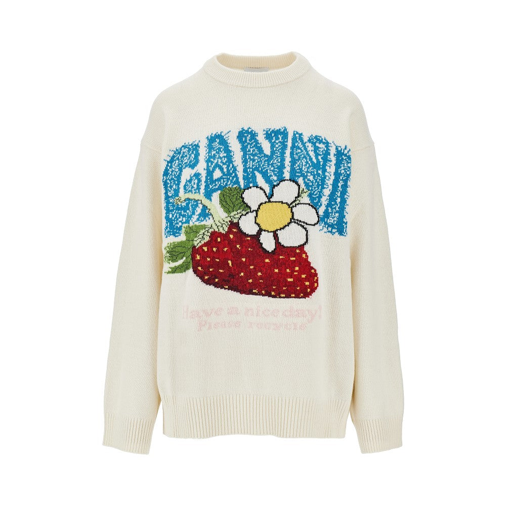 'Strawberry' wool-blend sweater