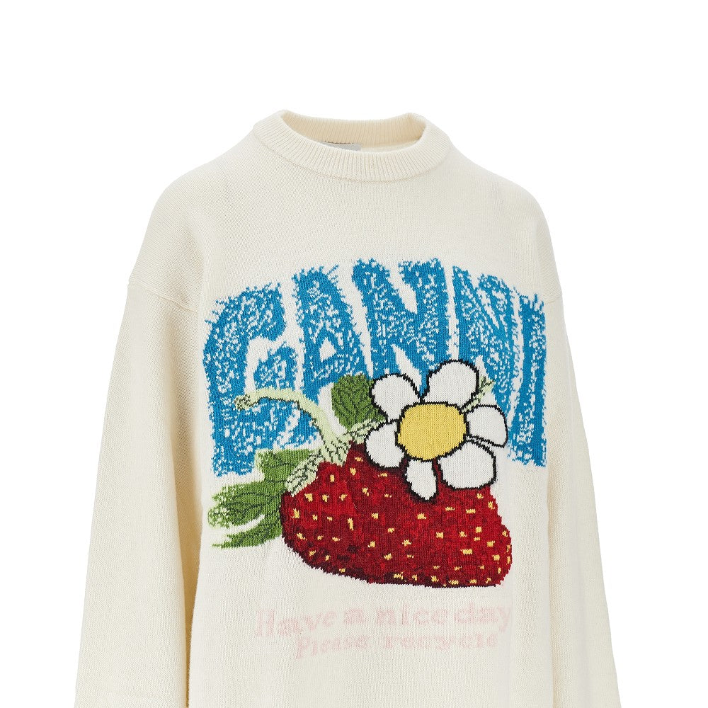'Strawberry' wool-blend sweater