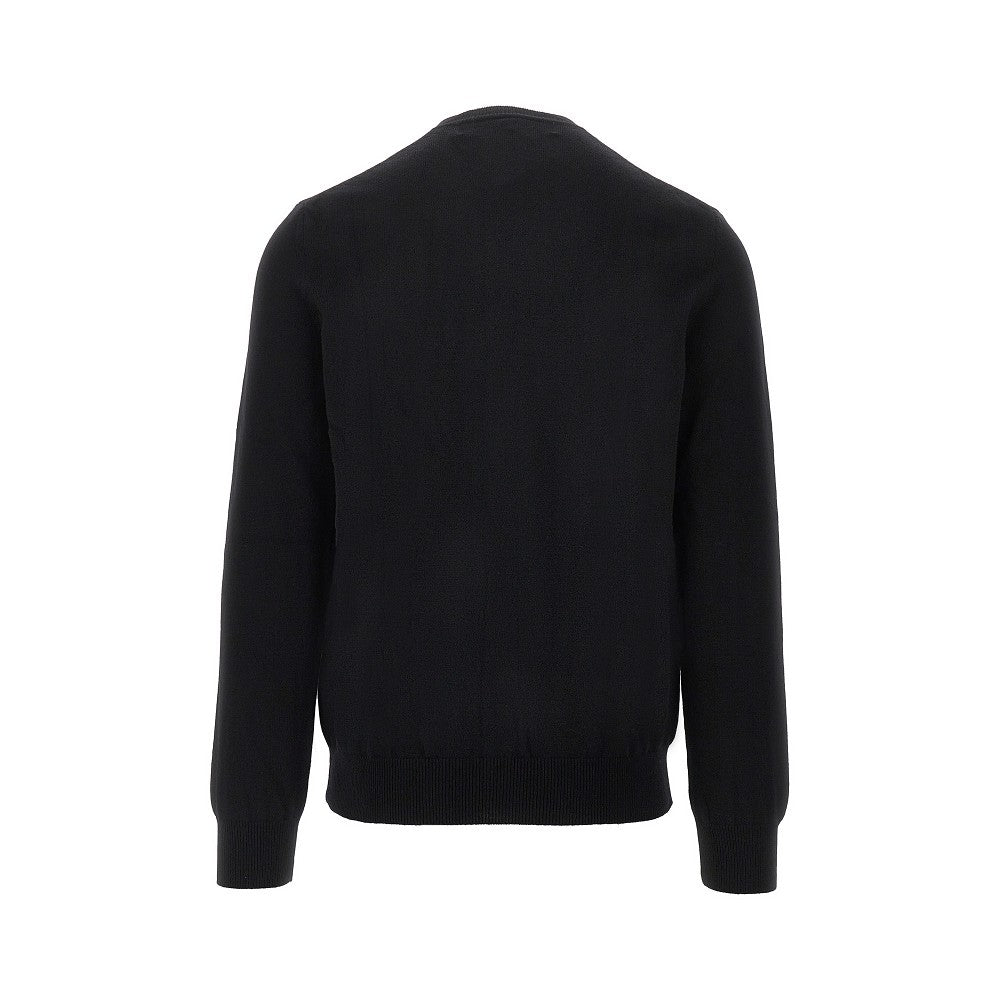 Small heart patch crewneck cardigan