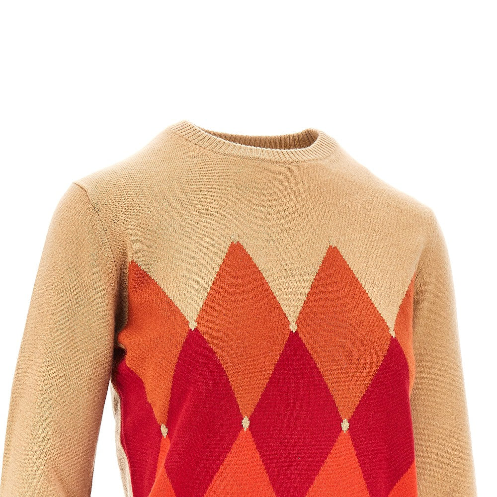 Cashmere lozenge sweater