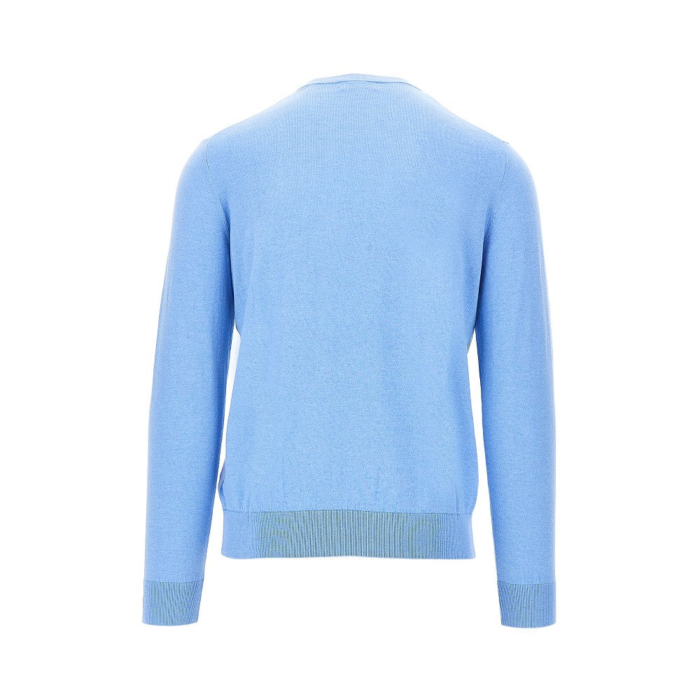 Pullover in cotone e cachemire a rombi