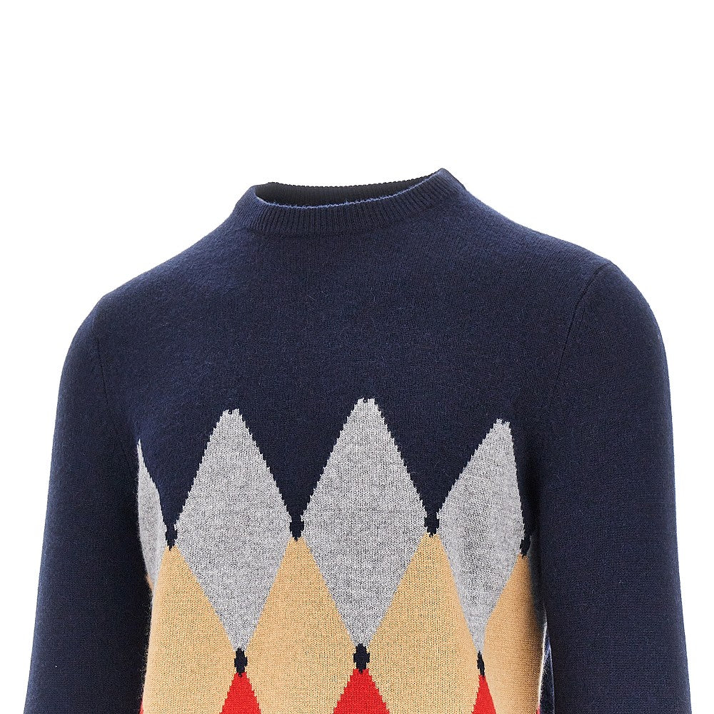 Cashmere lozenge sweater
