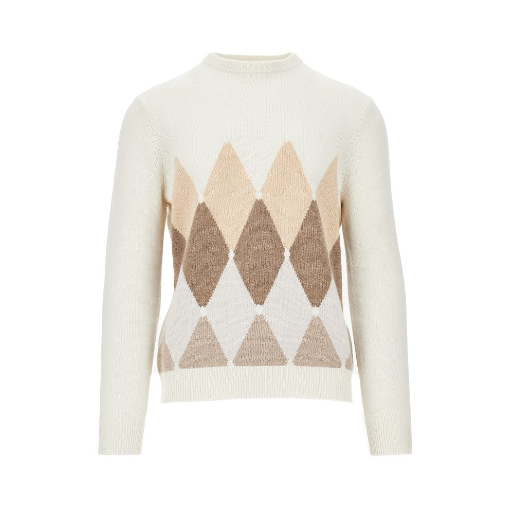 Cashmere lozenge sweater