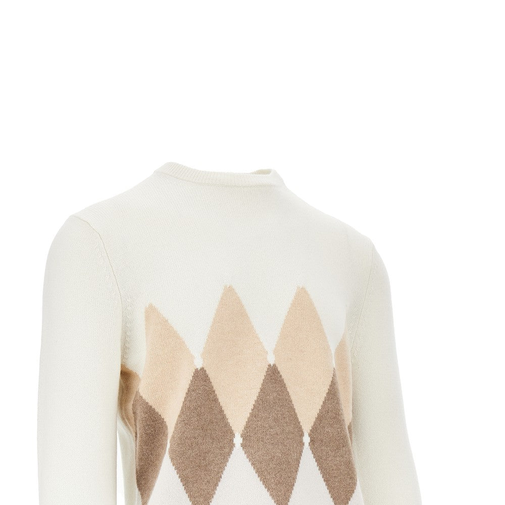 Cashmere lozenge sweater