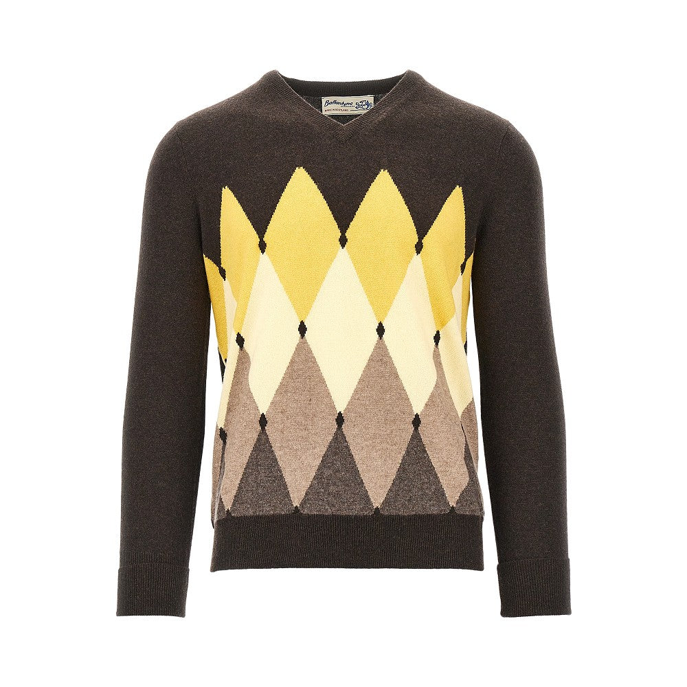 Pullover in cachemire a rombi