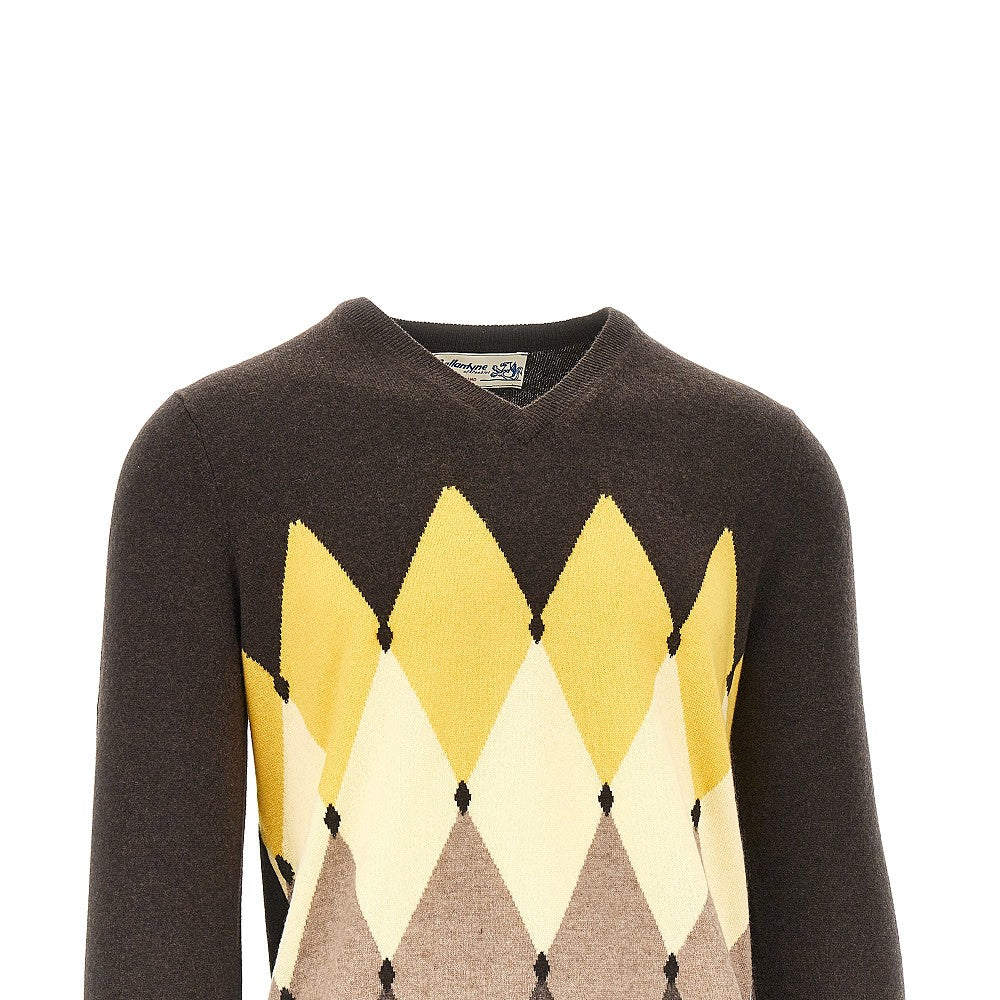 Pullover in cachemire a rombi