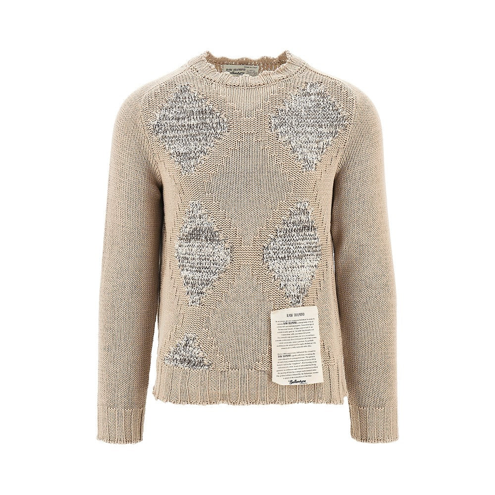 RAW DIAMOND cotton crewneck sweater