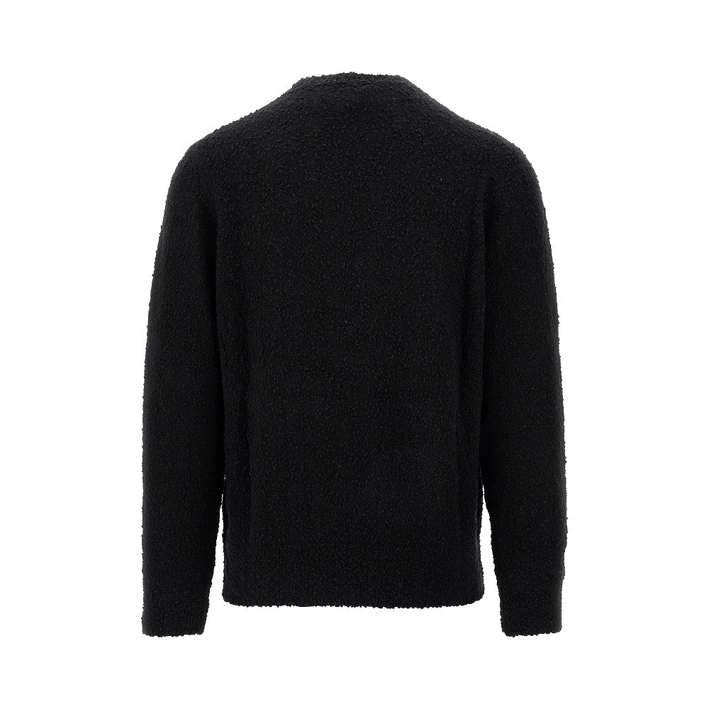 Bouclé knit crewneck sweater