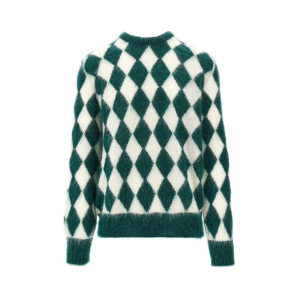 Pullover in misto mohair a rombi