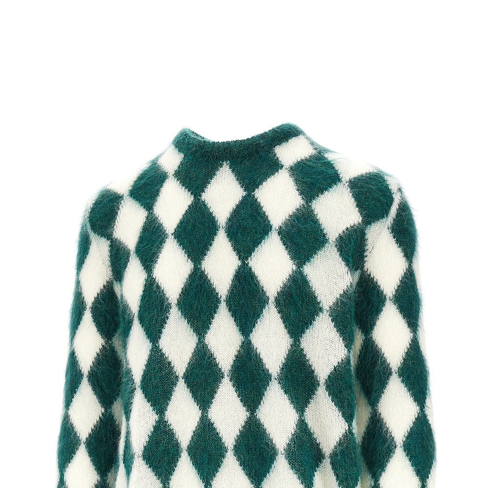 Pullover in misto mohair a rombi