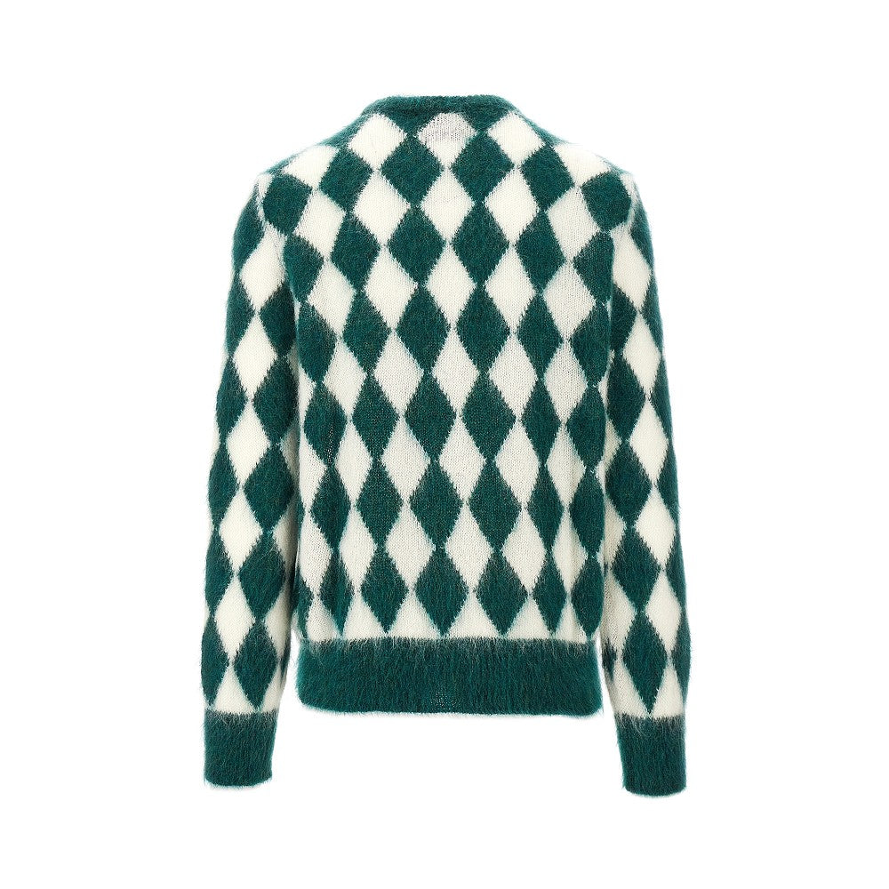 Pullover in misto mohair a rombi