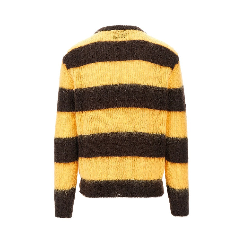 Pullover in misto mohair a righe