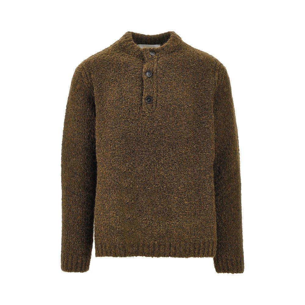 Pullover in misto alpaca bouclé