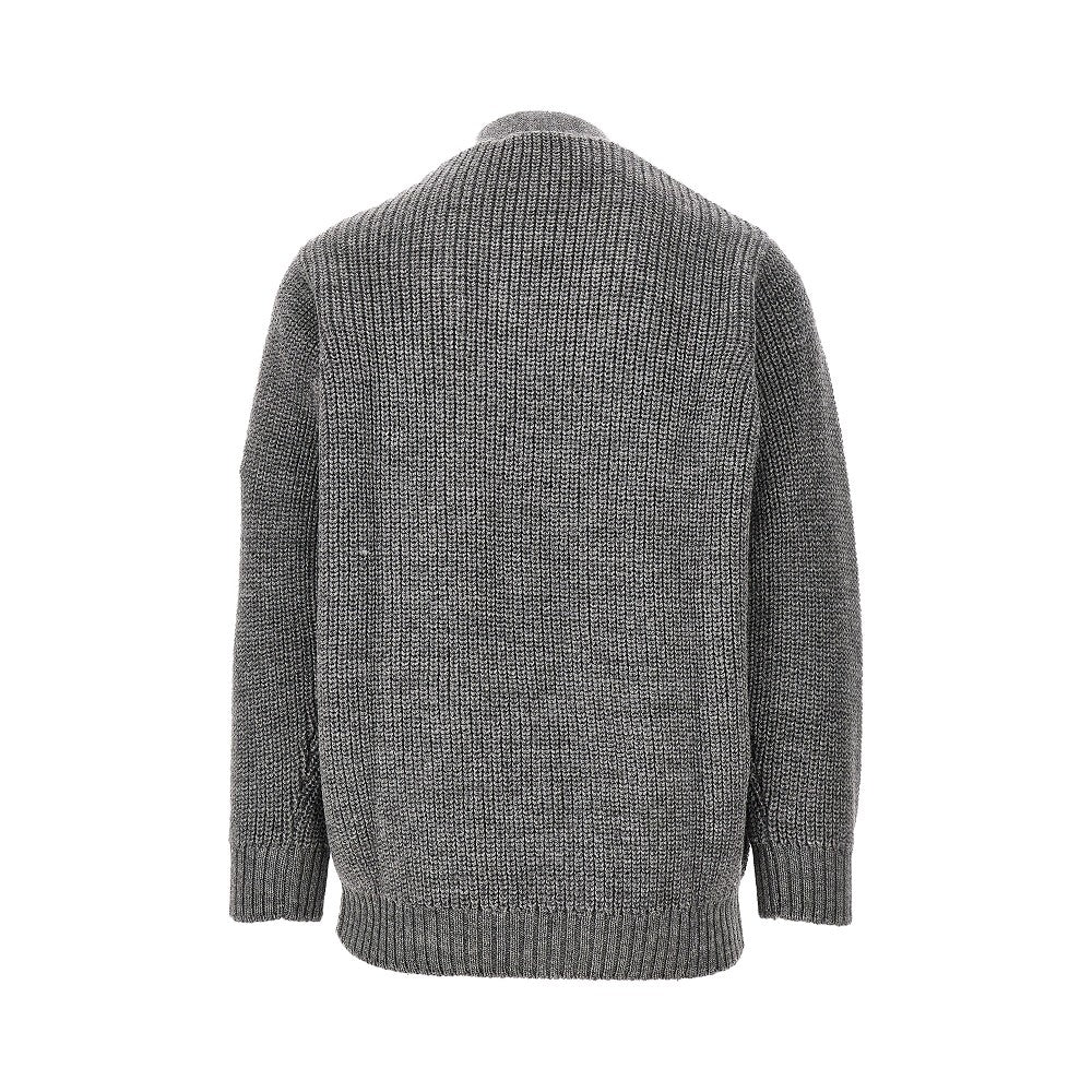 Cardigan in lana a costa inglese