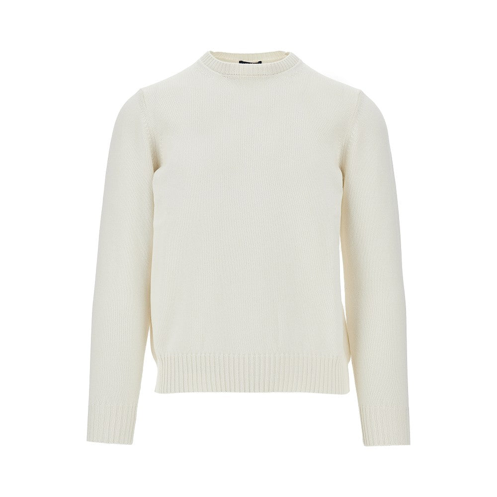 Crewneck cotton sweater