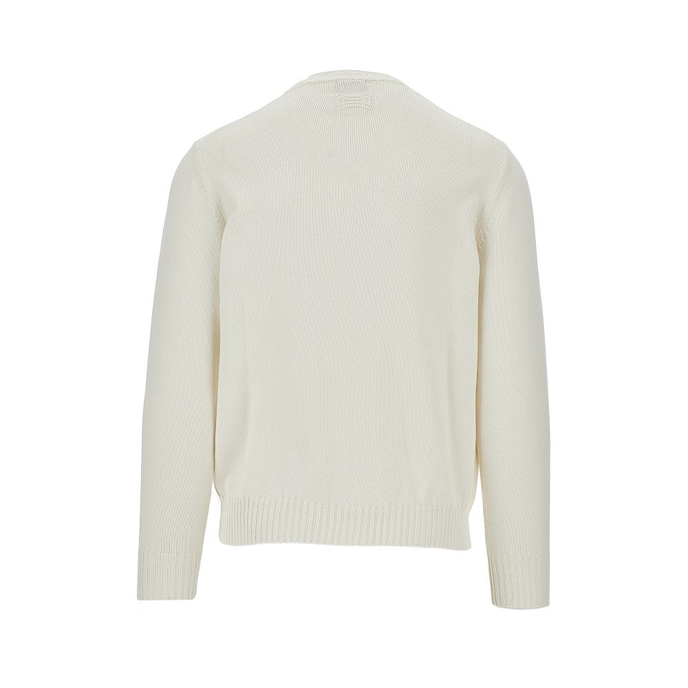 Crewneck cotton sweater