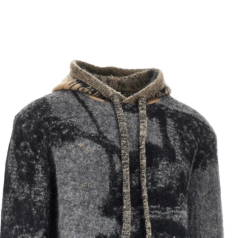 Felpa in misto mohair con motivo jacquard