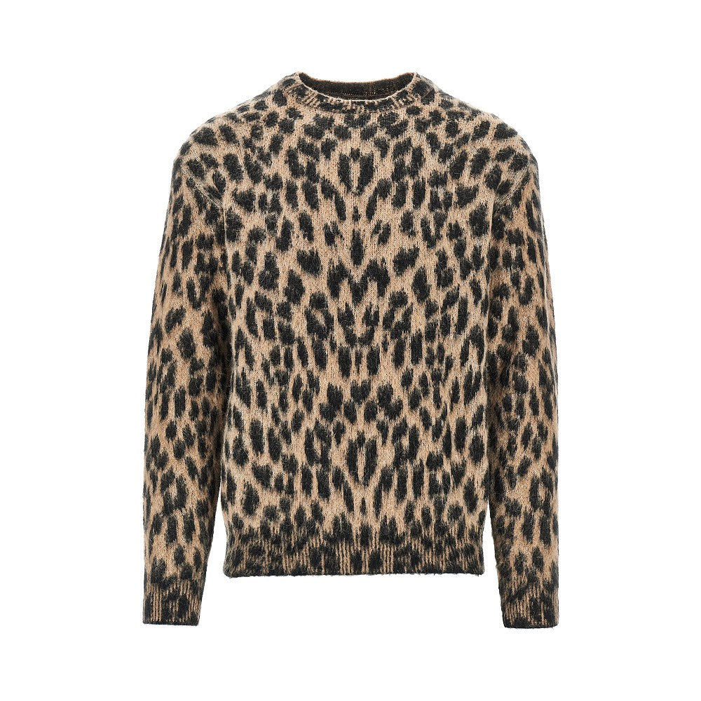 Pullover in maglia con motivo maculato