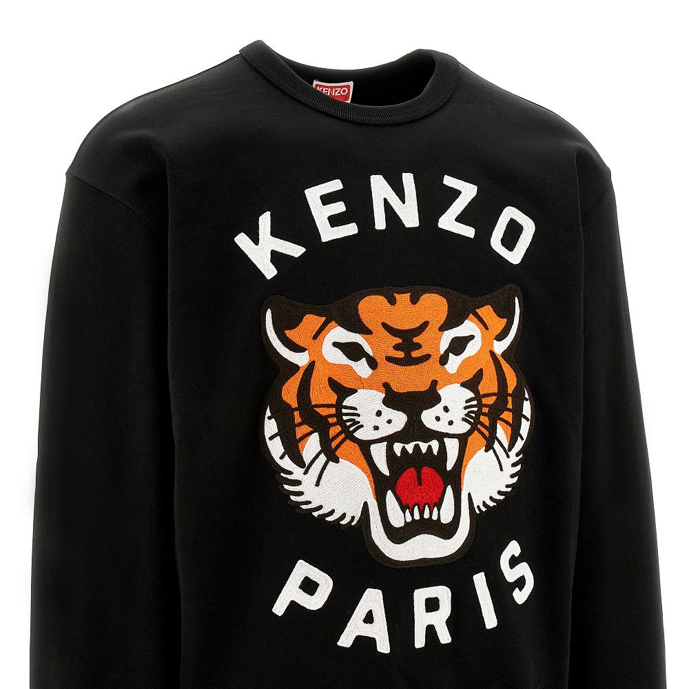 &#39;Lucky Tiger&#39; embroidery crewneck sweatshirt