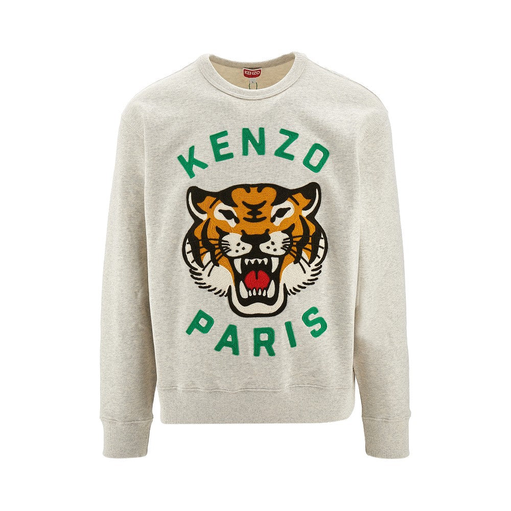 &#39;Lucky Tiger&#39; embroidery crewneck sweatshirt