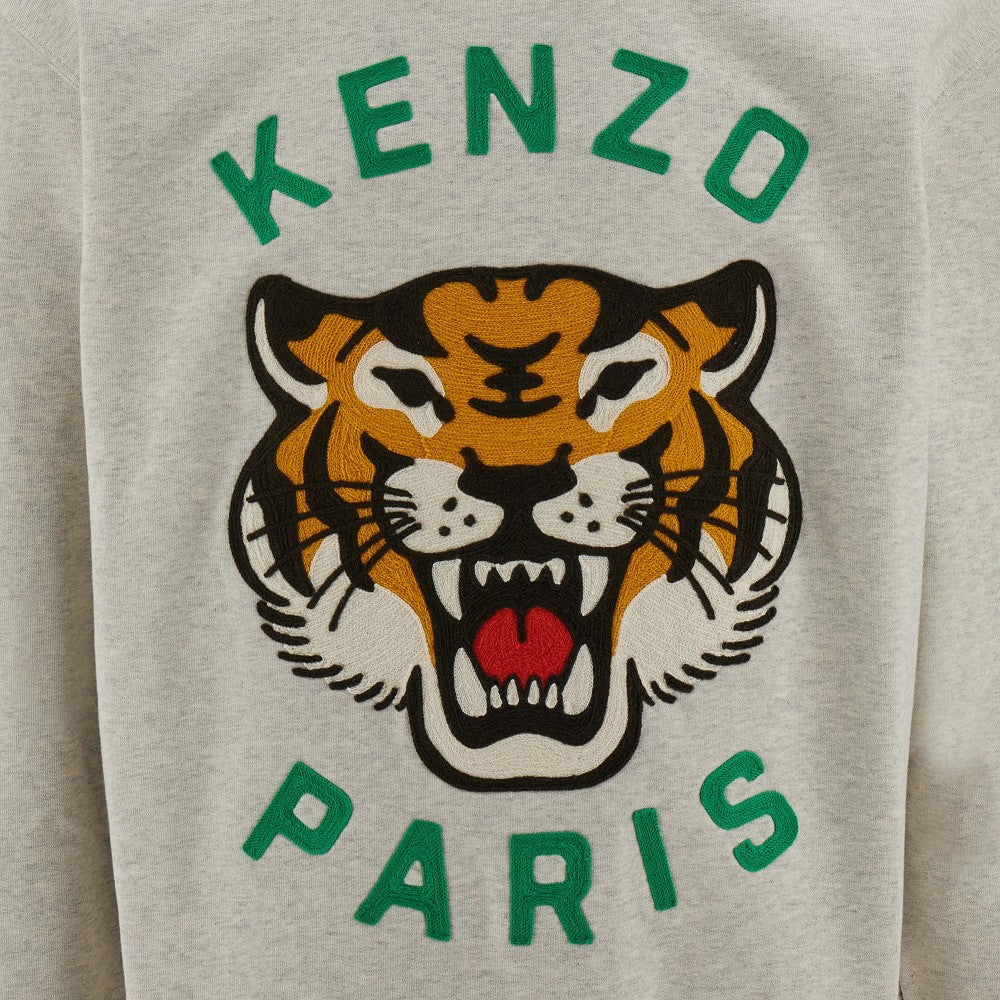 &#39;Lucky Tiger&#39; embroidery crewneck sweatshirt