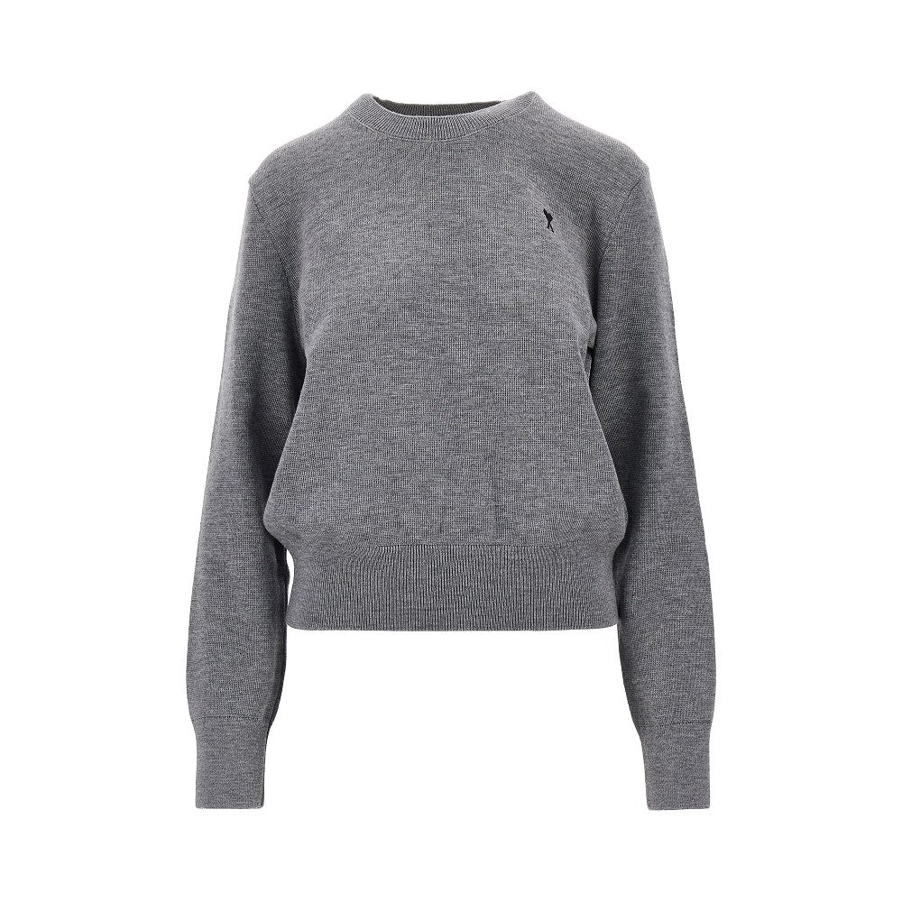 Pullover girocollo con ricamo Ami de Coeur