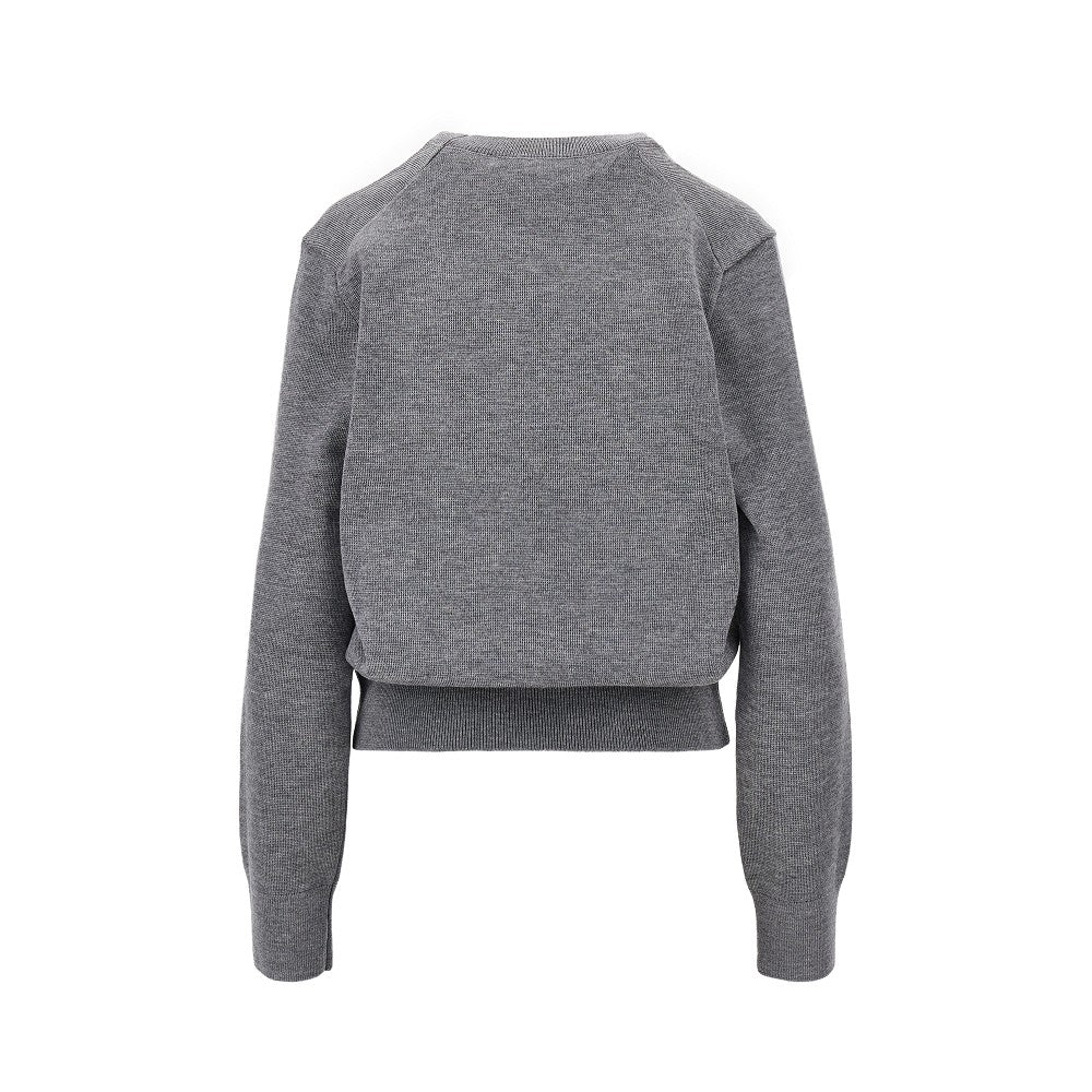 Pullover girocollo con ricamo Ami de Coeur